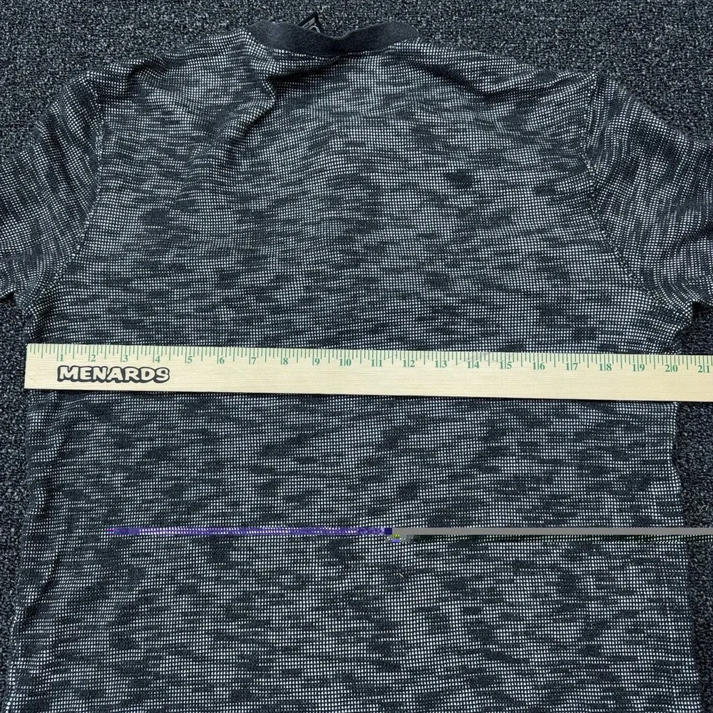 Nike Dri-FIT Waffle Knit‎ Long Sleeve Henley Shirt Mens Large Black Gray Camo